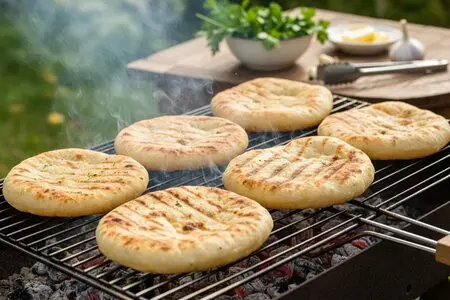 Домашние лепёшки на мангале - отличная альтернатива хлебу