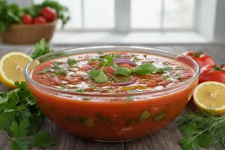 Маринад с томатным соком и зеленью - свежий и пикантный