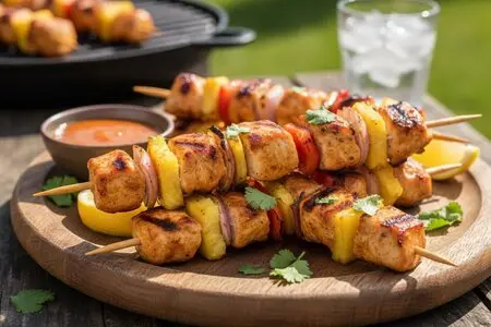 Шашлык из филе курицы с ананасом: оригинальный и сочный рецепт