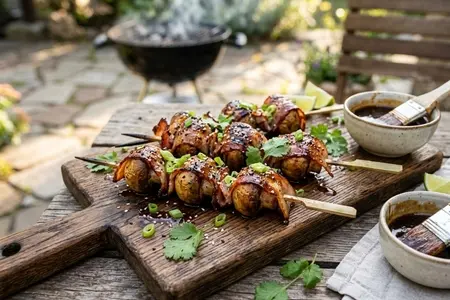 Шашлык из шампиньонов с беконом и соусом терияки: пошаговый рецепт и лучшие советы