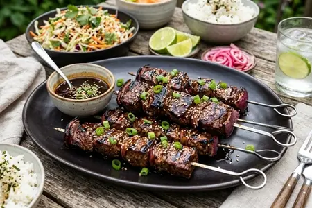Шашлык из говядины с соусом терияки - новое прочтение любимого блюда