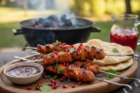 Шашлык из индейки в гранатовом маринаде: яркий вкус и максимум пользы