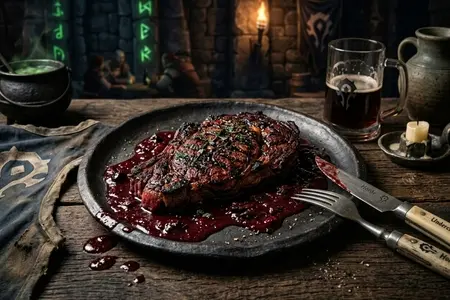 Мясо вурдалака - стейк с кровавым соусом из вселенной World of Warcraft #worldofwarcraft
