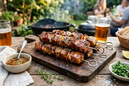 Шашлык из свинины с кленовым сиропом и горчицей: нежность, сладость и пикантность