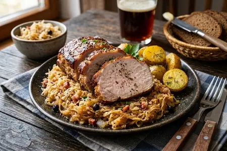 Свиная корейка с квашеной капустой и тмином: традиционный вкус в новом прочтении