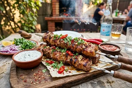 Острый шашлык с чесноком и чили - пикантный акцент для любителей специй