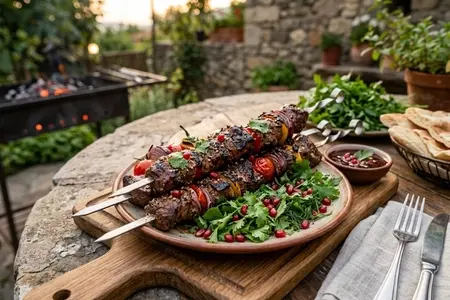 Шашлык из баранины в гранатовом маринаде с кориандром - насыщенный восточный вкус