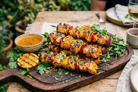 Куриный шашлык в апельсиновом маринаде - аромат солнца и специй