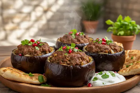 Необычный люля-кебаб в баклажановых горшочках