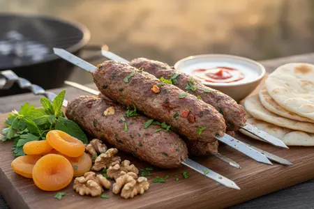 Люля‑кебабы из баранины с курагой и орехами: восточный деликатес с фруктовой ноткой