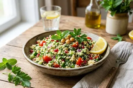 Табуле из кус-куса с мятой и лимоном - свежесть мяты и цитрусовая нота лимона
