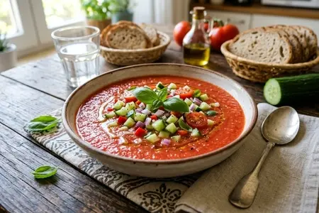 Гаспачо с огурцом, авокадо и лаймом - свежесть и энергия для лета