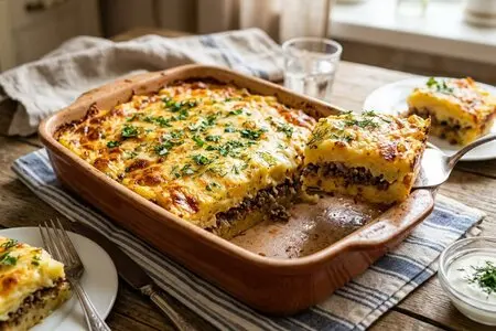 Картофельная запеканка: варианты с фаршем, грибами и сыром