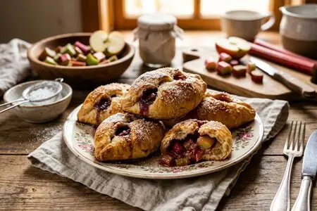 Пирожки с ревенем и яблоком: сезонный рецепт