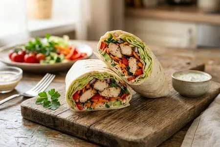 Роллы из лаваша с курицей и овощами: холодная закуска для пикника
