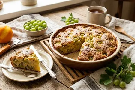 Шарлотка с крыжовником и апельсиновой цедрой: необычный рецепт к чаю