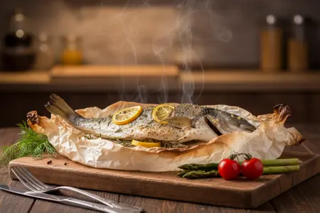 Запечённая рыба в бумаге (пергаменте): сочная, ароматная и без лишнего жира