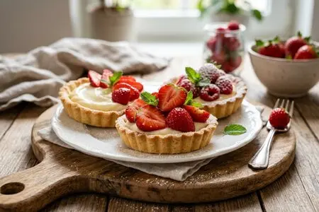 Тарталетки с клубникой и маскарпоне - легкий десерт к чаю