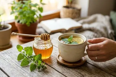 Чай с мелиссой и медом - успокаивающий вечерний напиток