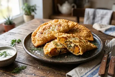 Чебуреки с тыквой и брынзой - сладко-соленая начинка для гурманов