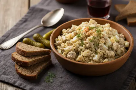 Салаты с рыбными консервами: вкусные и простые рецепты на каждый день