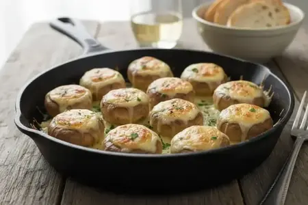 Шампиньоны с сыром в духовке: простой рецепт эффектного блюда