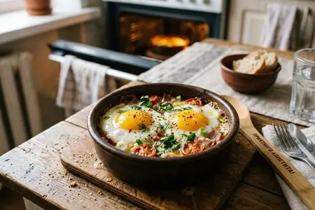 Ленивая яичница в духовке с овощами: завтрак для всей семьи без стояния у плиты