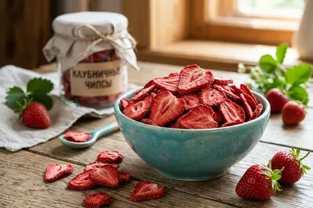 Клубничные чипсы в духовке: полезная альтернатива конфетам, которую обожают дети