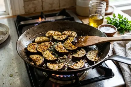 Баклажаны «как грибы» на сковороде: закуска, которую невозможно отличить от маринованных грибов