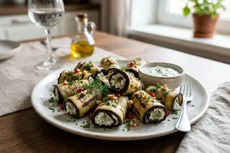 Баклажанные рулетики с творожным сыром и чесноком: закуска, которая исчезает со стола первой