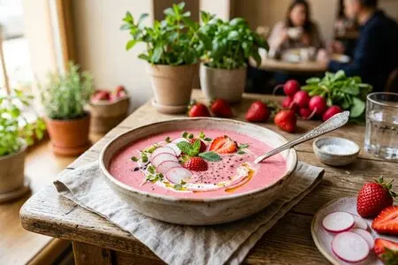 Холодный суп из редиса и клубники: сладко-острое сочетание, которое взорвет ваши вкусовые рецепторы
