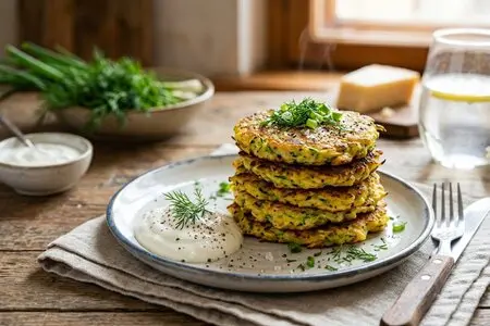 Лепешки из кабачка с яйцом и сыром: хрустящий завтрак за 10 минут, который съедается быстрее, чем готовится