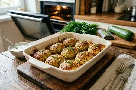 Куриные котлеты с кабачком в духовке: сочные, нежные и без запаха на весь офис