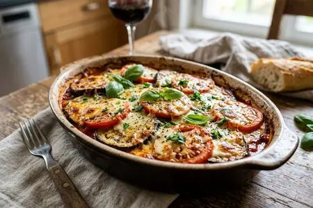Баклажаны, запеченные с помидорами и сыром: легкая закуска, которая исчезает со стола первой