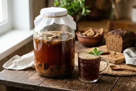 Квас на закваске из чёрного хлеба: рецепт вечной закваски, которая будет радовать вас всё лето