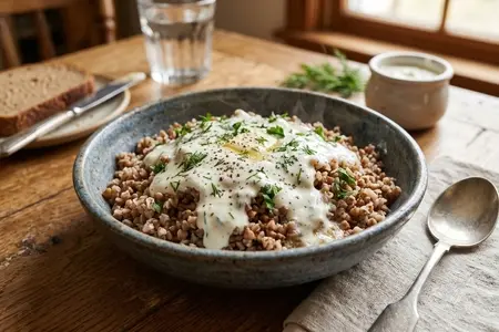 Гречневая каша с соусом из сметаны: любимый рецепт графа из романа «Граф Аверин. Колдун Российской Империи»