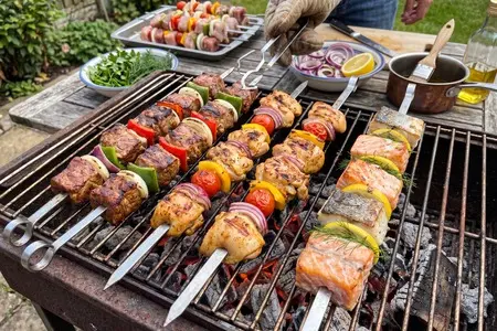 10 лучших рецептов шашлыка из свинины, курицы и рыбы: маринады, секреты, советы