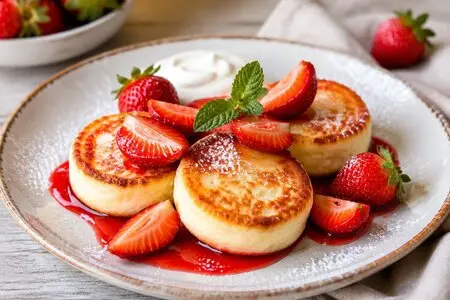 7 рецептов сырников с клубникой: вкусные, пышные, не разваливаются