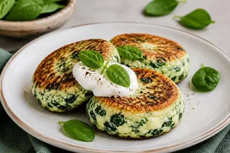 5 рецептов сырников со шпинатом для детей: ярко-зеленые, без вкуса овощей, которые едят с удовольствием