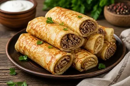 Топ-7 рецептов блинчиков с разными начинками: от мясных до фруктовых и ягодных. Вкусный завтрак на каждый день недели