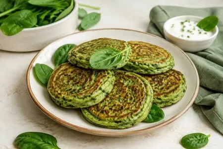 Топ-3 рецепта оладий со шпинатом: ярко-зеленые, полезные и вкусные