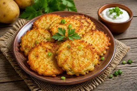 Рецепт самых вкусных картофельных оладий: хрустящие снаружи, нежные внутри. Готовим из молодого картофеля