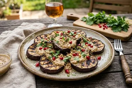Баклажаны на гриле с орехово-чесночным соусом: закуска, которая исчезает со стола первой