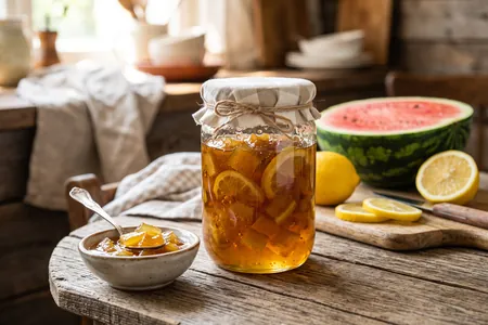 Варенье из арбузных корок с лимоном: zero-waste рецепт, превращающий отходы в цукаты
