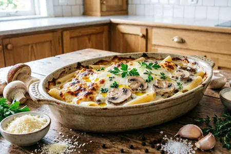 5 рецептов запеканки из макарон с грибами: сытно, просто и очень вкусно