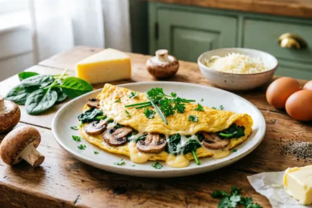 5 вкусных завтраков с яйцом: омлет с грибами, шпинатом и сыром и другие идеи