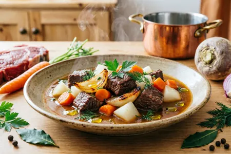 Жаркое из говядины с морковью, репой и луком: лучшие рецепты и секреты приготовления