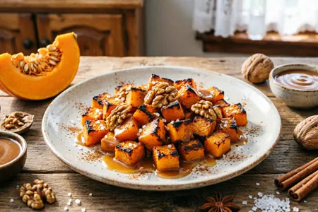 Запечённая тыква с карамелью и грецкими орехами: 6 рецептов, секреты и польза осеннего десерта