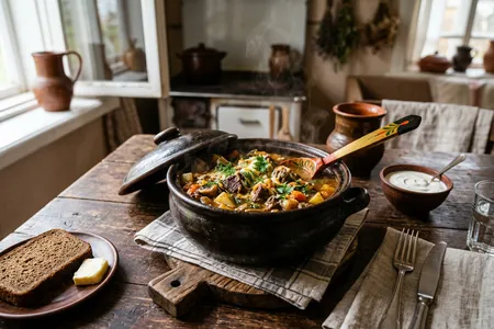 6 сытных рецептов мяса в горшочках с картофелем и грибами: от классики до жульена