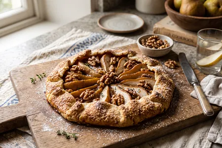 Несладкая галета с грушей, горгонзолой и грецким орехом: гастрономический шедевр начала сентября
